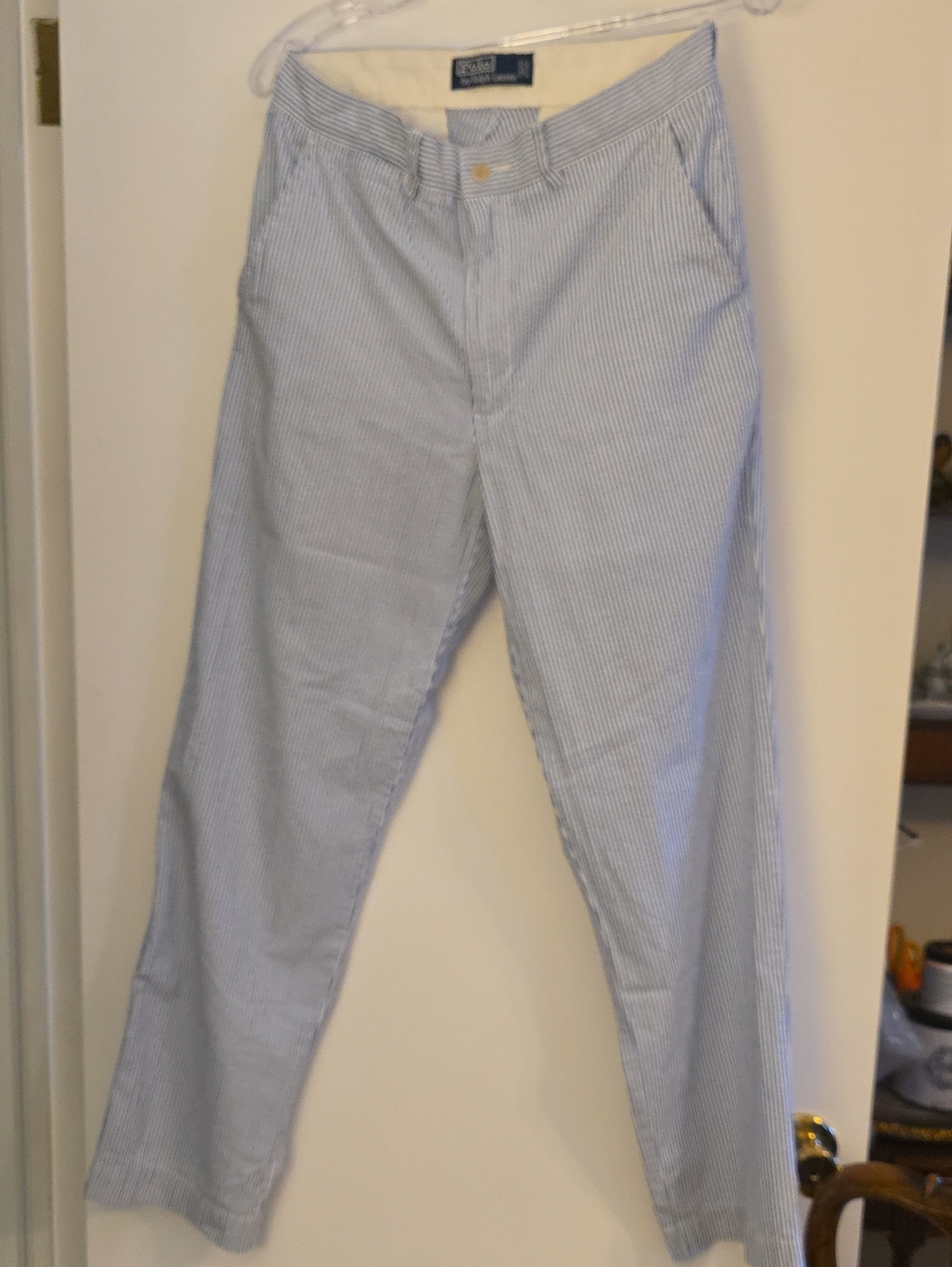 Polo by Ralph Lauren Light Blue & White Seersucker Chinos